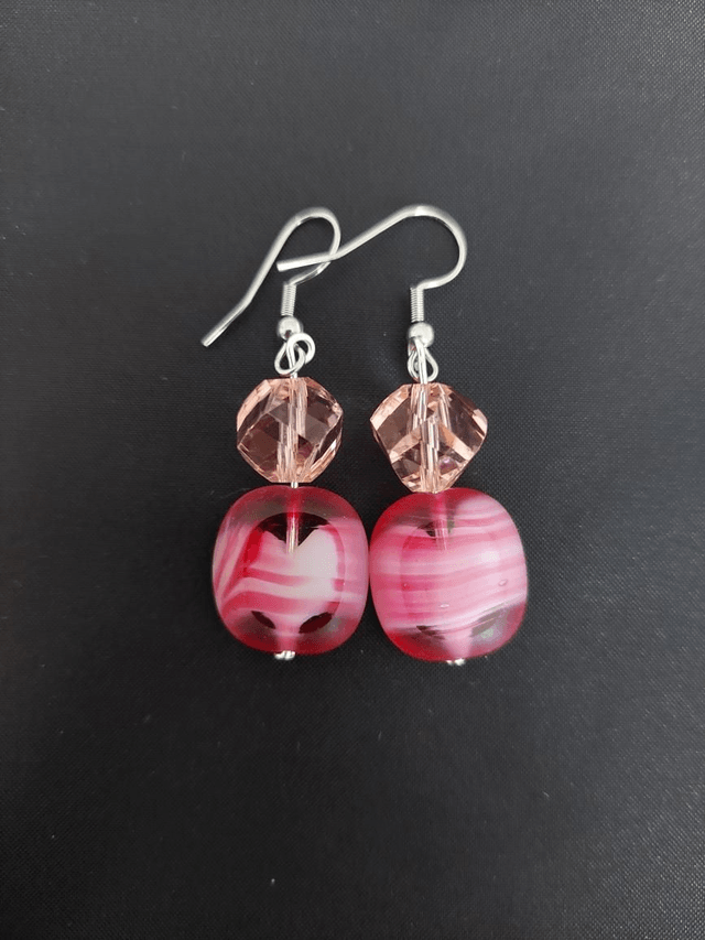 Boucles d'oreilles roses