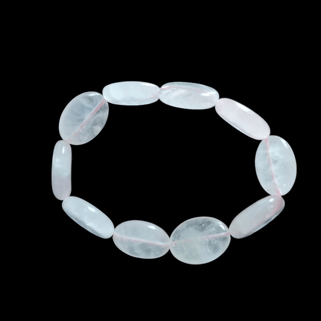 Bracelet femme “Douceur Rose” – Quartz Rose sur élastique – Bijou artisanal naturel
