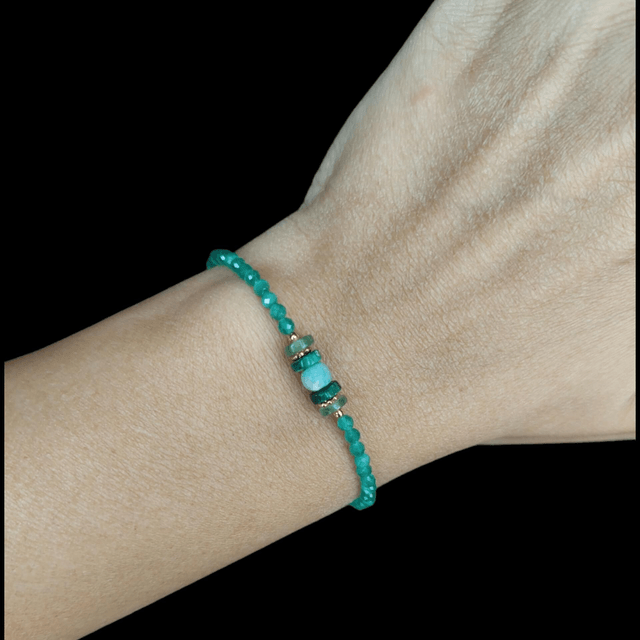 Bracelet Énergies Naturelles – Agate, Amazonite, Malachite & Aventurine
