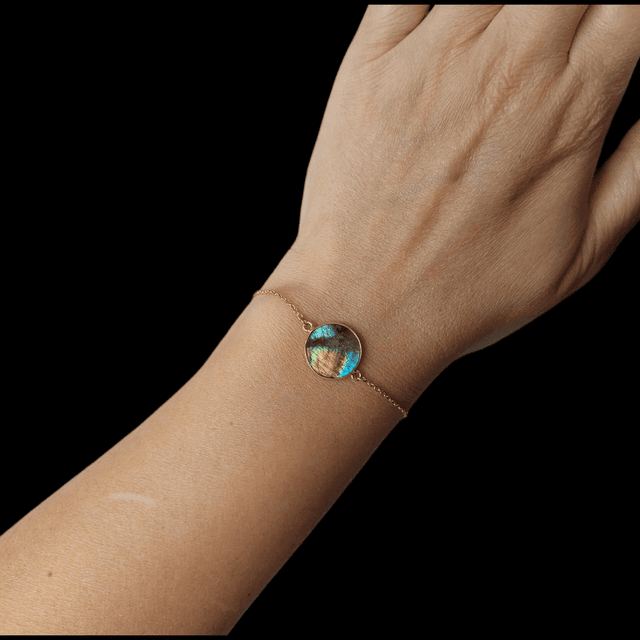 Bracelet pierre Labradorite ronde